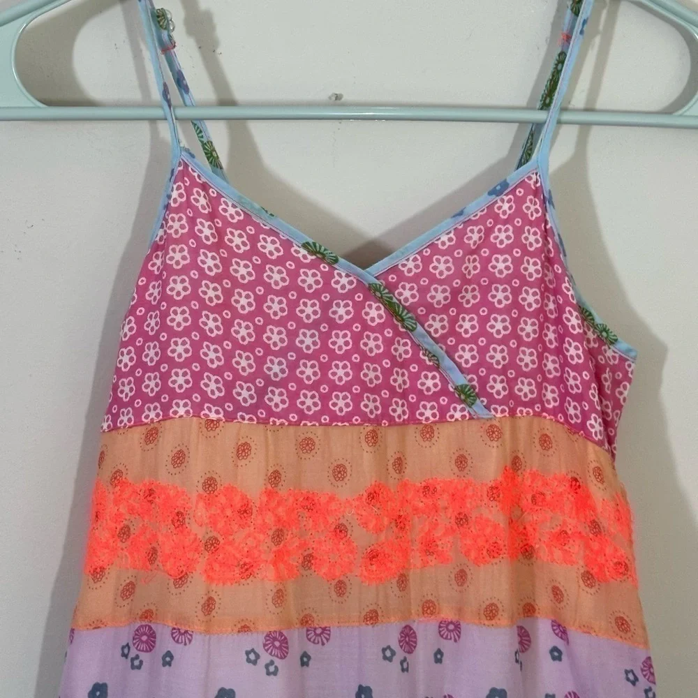 Mini & Maggi sz 7-8 dress summer style full style mixed media skirt